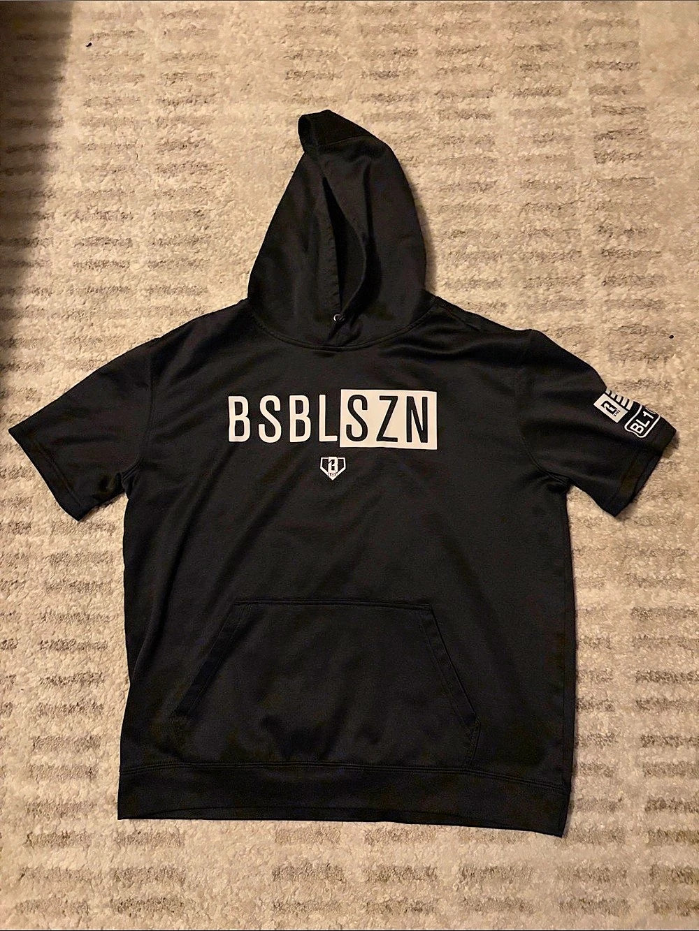Baseball Lifestyle SS Hooded Sweatshirt Black